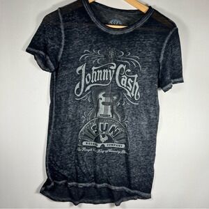 SUN RECORDS COMPANY Jhonny Cash Sheer Black Graphic Band
